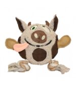 LR171319 Duvo Canvas Plush Cow Dog Toy