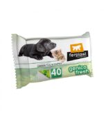 85312600 Ferplast Genico Fresh Wet cleaning WipesCount 40 Dimension 20 x 30cm Flavor Green Tea
